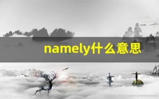 namely什么意思,namely中文翻译,namely用法及例句,namely怎么读