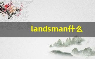 landsman什么意思,landsman中文翻译,landsman用法及例句,landsman怎么读