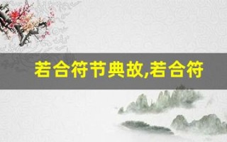 若合符节典故,若合符节故事,若合符节是什么意思