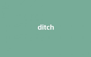 Ditch中文翻译,啥意思，Ditch用法及例句(dite的中文)