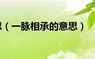 一脉相承的意思,一脉相承的近义词反义词,一脉相承造句例句,一脉相承出处及解释