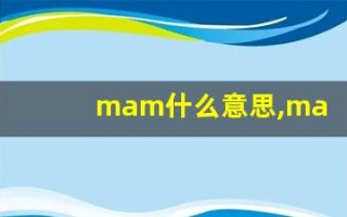 mam什么意思,mam中文翻译,mam用法及例句,mam怎么读