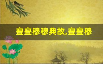 亹亹穆穆典故,亹亹穆穆故事,亹亹穆穆是什么意思-第1张图片-我的生活随想