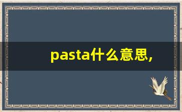 pasta什么意思,pasta中文翻译,pasta用法及例句,pasta怎么读-第1张图片-我的生活随想