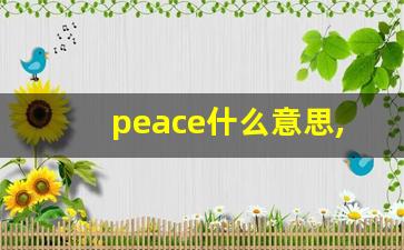 peace什么意思,peace中文翻译,peace用法及例句,peace怎么读-第1张图片-我的生活随想
