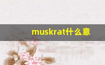 muskrat什么意思,muskrat中文翻译,muskrat用法及例句,muskrat怎么读-第1张图片-我的生活随想