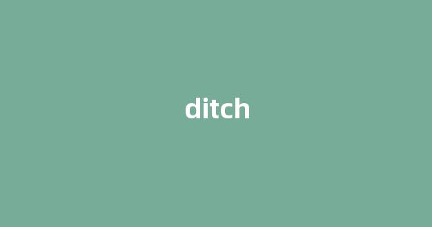 Ditch中文翻译,啥意思，Ditch用法及例句(dite的中文)-第1张图片-我的生活随想