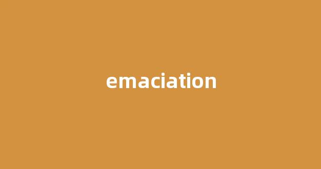 emaciation中文翻译,emaciation是什么意思,emaciation发音、用法及例句-第1张图片-我的生活随想